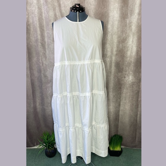 Madewell White Cattail Tiered Dress NWT Size 3X Sold Out on Website - Picture 4 of 17